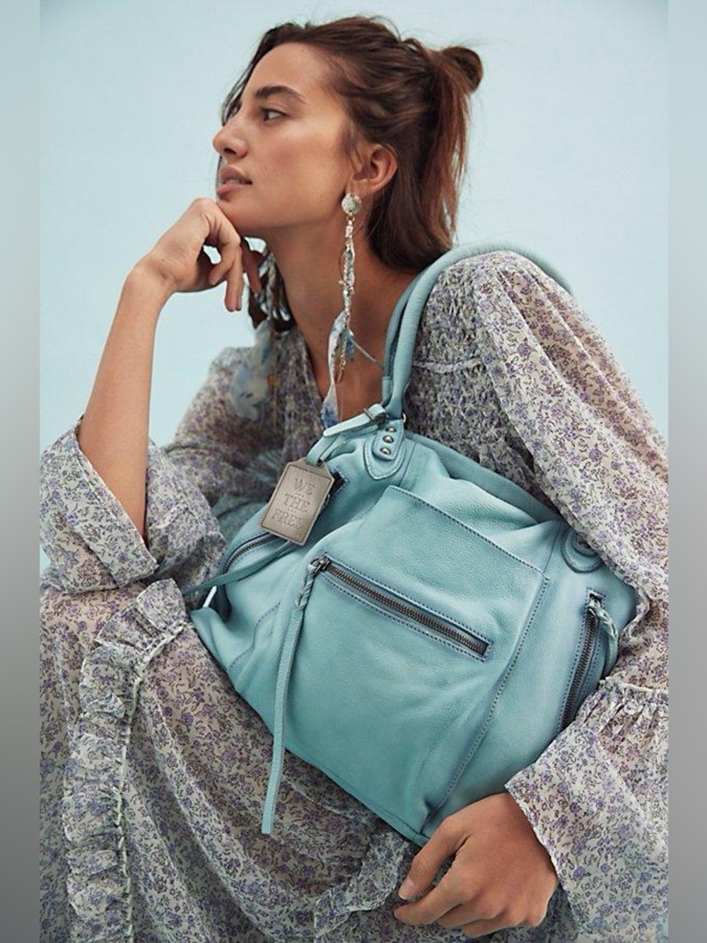 BIG! We The Free by Free People Emerson Tote Bag Washed Sail Sold Out! NEW
